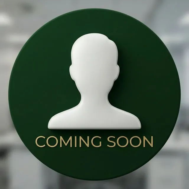 Placeholder card reading Coming Soon, in place of a portrait